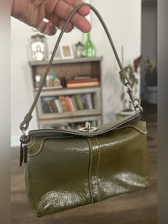 Coach Accessories - Vintage coach green patent leather pouch/ wristlet